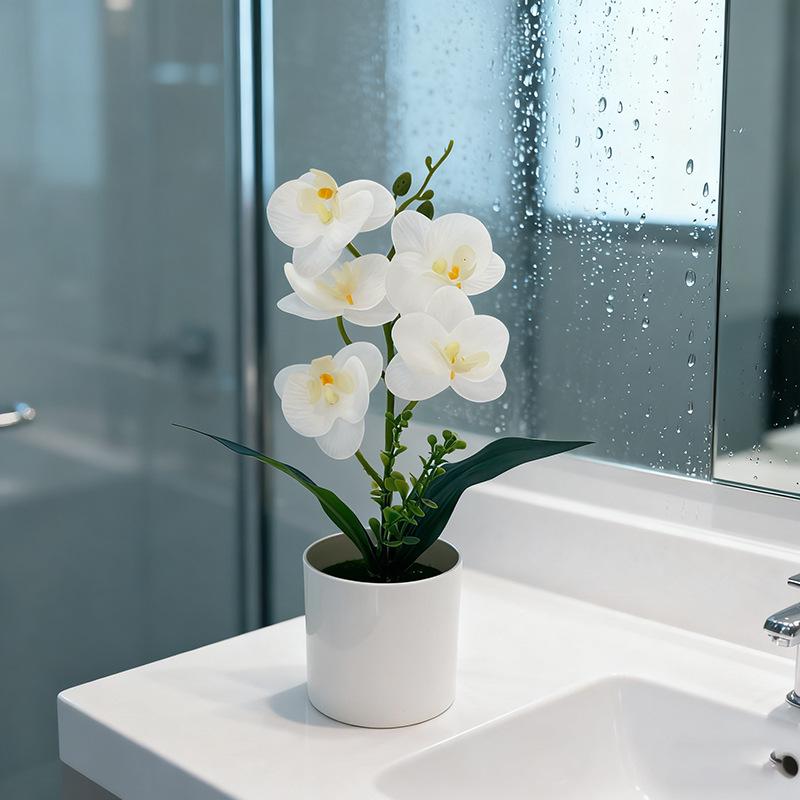 1/3 шт. Реалистичные Стебли Искусственных Орхидей, Премиальный Пластик для Помещений и Улицы, Не Требующие Ухода Декор для Дома и Офиса, Искусственные Цветы