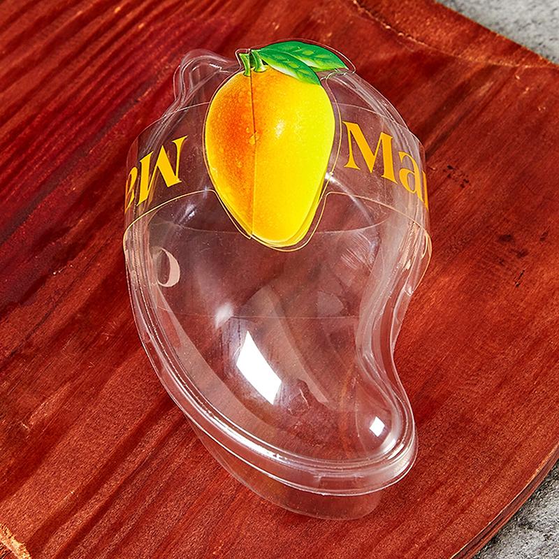 10 шт. креативная одноразовая пластиковая чашка в форме манго для десерта, торта, крема для мусса, упаковочная коробка с прозрачной крышкой