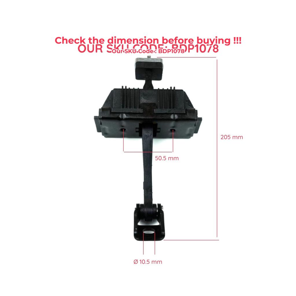EDP1078-1 2 Pieces Rear Left AND Right Door Catch Hinge Brake Stop Check Strap Limiter for BMW 5 Series E60 E61 2001-2010 4/5-Door 51227176805