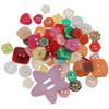 400 PCS Candy-Colored Flower Buttons Resin Heart Buttons Assorted Buttons Clothes