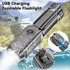 Powerful LED Flashlight USB Rechargeable Torch Portable Zoomable Camping Light 3 Lighting Modes For Outdoor Hiking Emergency