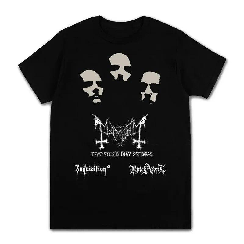 2024 Rapper Mayhem Death Metal крутая футболка унисекс женские футболки больших размеров летние модные хлопковые футболки с короткими рукавами топы s-4xl