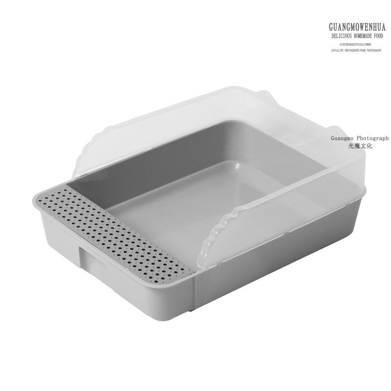 LWN туалетный лоток для кошек, туалетная песочница, унитаз для домашних животных, полузакрытый лоток для котят с защитой от брызг