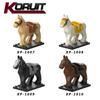 XP1007-1010 War Horse Series Medieval Knight Military Mount Children's Building Blocks Toy