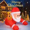 5.91FT Christmas Inflatable Toys Xmas Yard Lawn Party Decoration Santa Climb Wall Reindeer Home Supplies Ornament with LED Lit