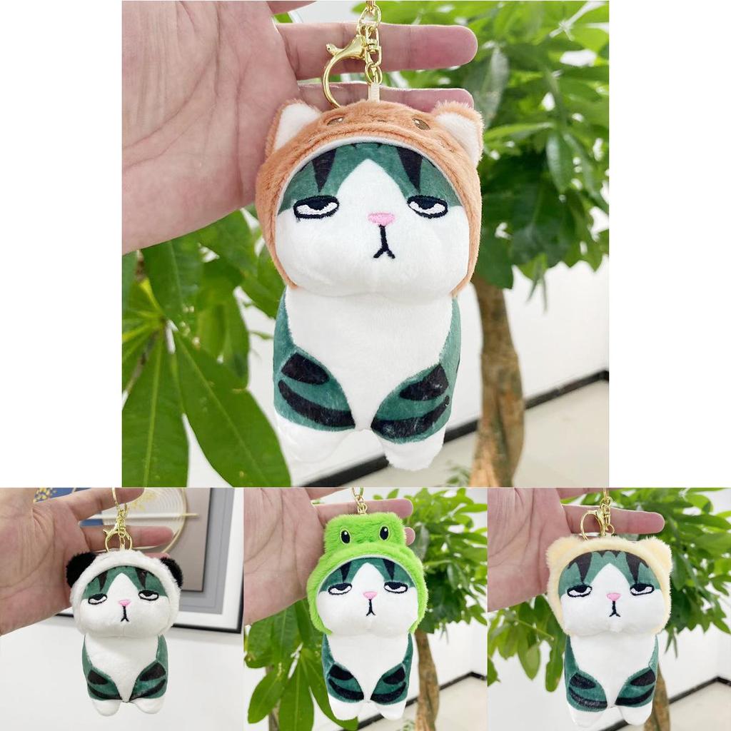 Charming Cat Plush Keychain Unique Cartoon Doll Soft Toy Backpack Pendant Gift Idea