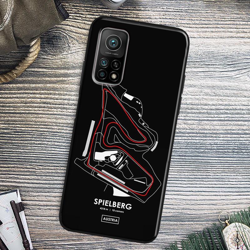 Чехол для телефона Xiaomi 15 14 13 Ultra 11T 12T 13T 14T Pro POCO X7 Pro X3 X5 X6 M6 F5 F6 Pro с рисунком гоночного трека Формулы 1