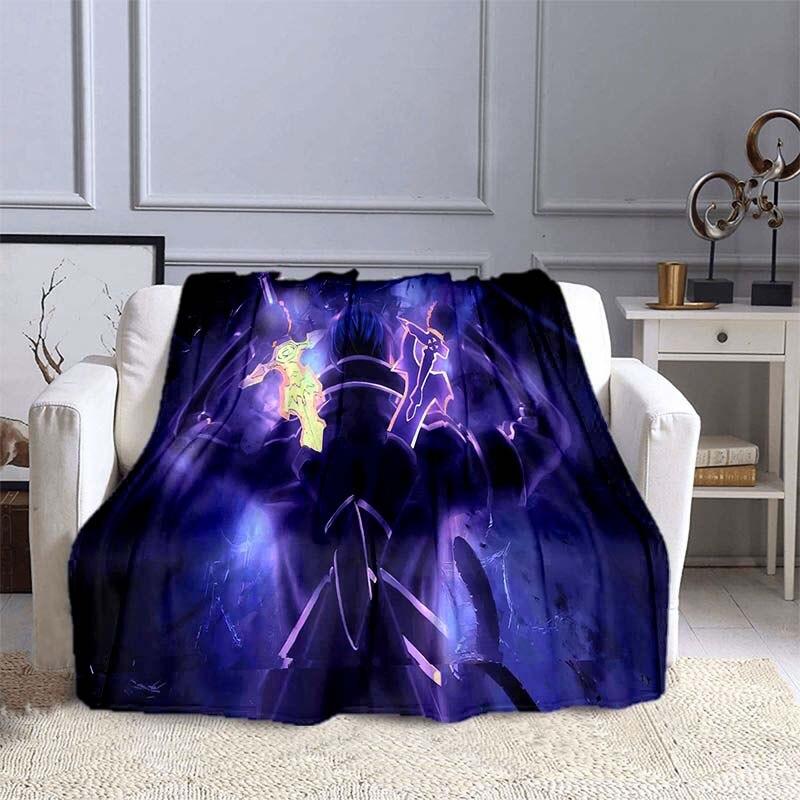 Аниме SAO Sword Art Online аниме современное одеяло Gedruckt Bettdecke Geschenk фланелевые мягкие плюшевые одеяла для дивана-кровати