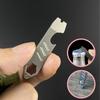 TC4 Titanium Pry Bar Keychain Multi-Tool with Bottle Opener - Mini Emergency Tool for Outdoor Survival Kit -30°C Cold Proof