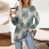 Womens Oversized Sweatshirt Graphic Sweater Long Sleeve Drop Shoulder Round Shirt Tops Vintage Clothes