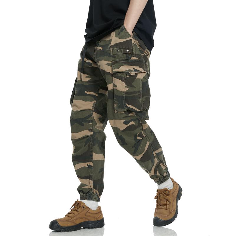 Брюки-карго камуфляжного цвета, мужские осенние многокарманные рабочие комбинезоны, повседневные брюки из хлопка для отдыха, спортивные брюки