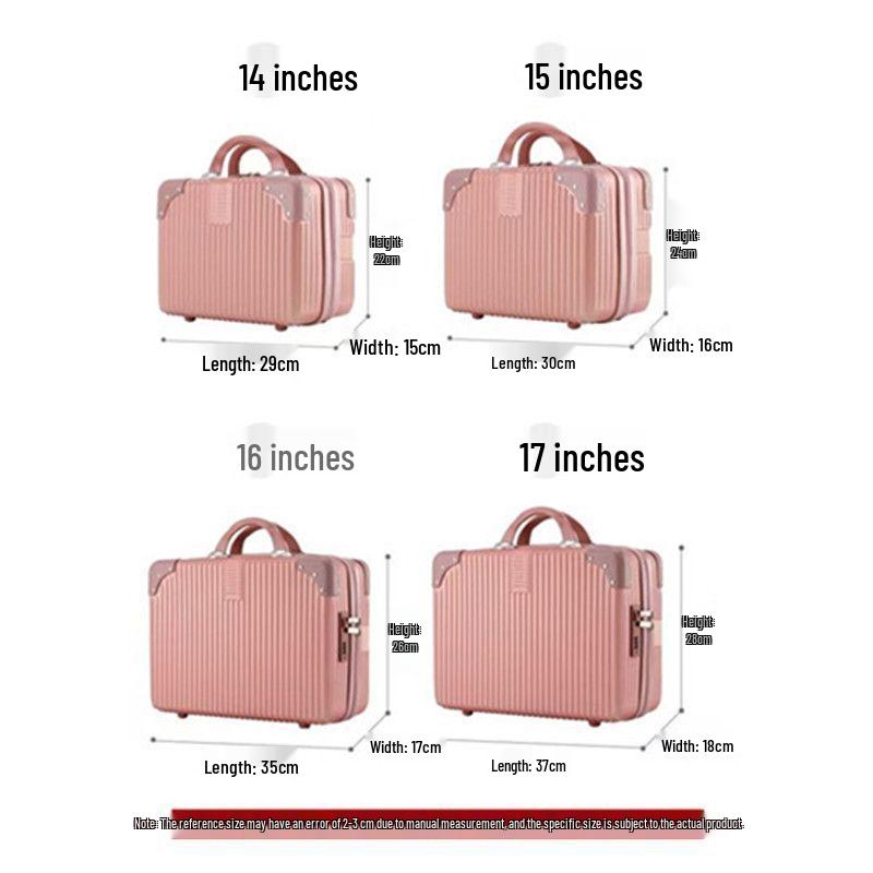 16-inch Carry-On Suitcase & 14-inch Cosmetic Bag Set: Portable Handbag & Gift Box with Password Protection for Men & Women.