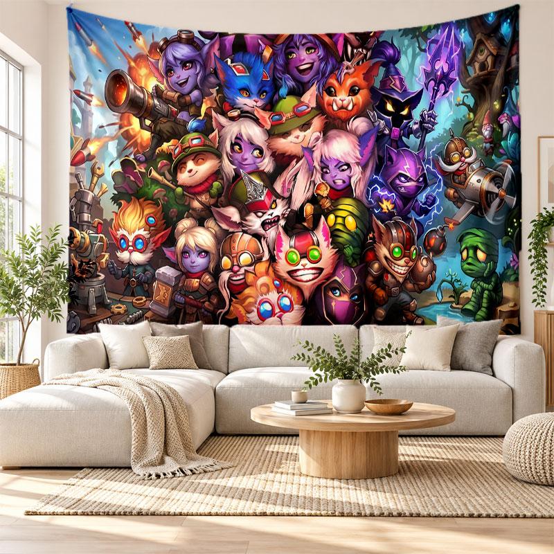 League of Legends Wall Tapestry Home Decor Hanging Cloth Art Background Tapestry for Bedroom