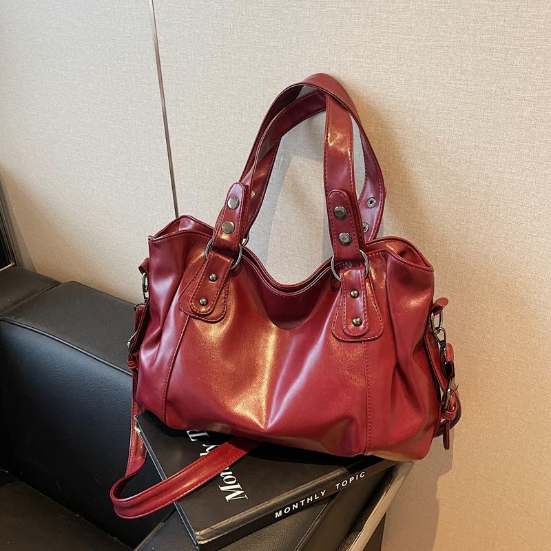 Премиальная ретро большая вместительная сумка-тоут для поездок на работу, женская осенне-зимняя новинка, универсальная наплечная сумка-мессенджер