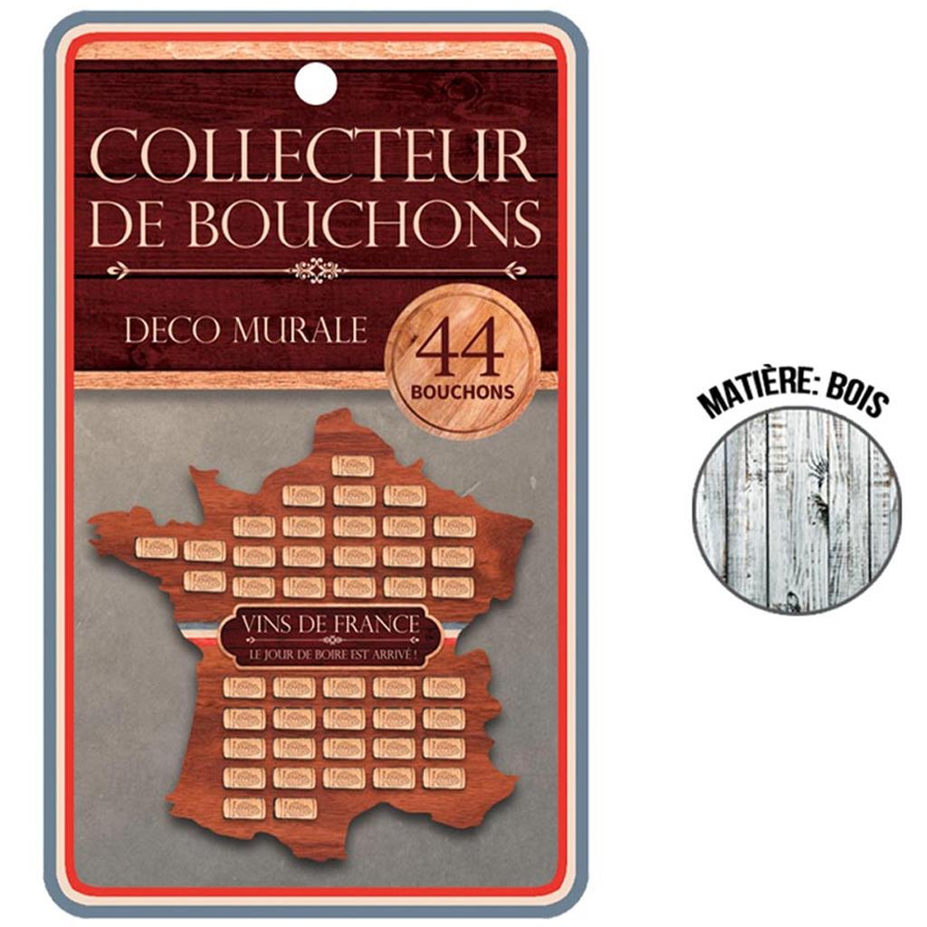 Les Trésors De Lily [A1602] - Wooden Cork Collector 'Map of France' - 50x49 Cm (44 Corks)
