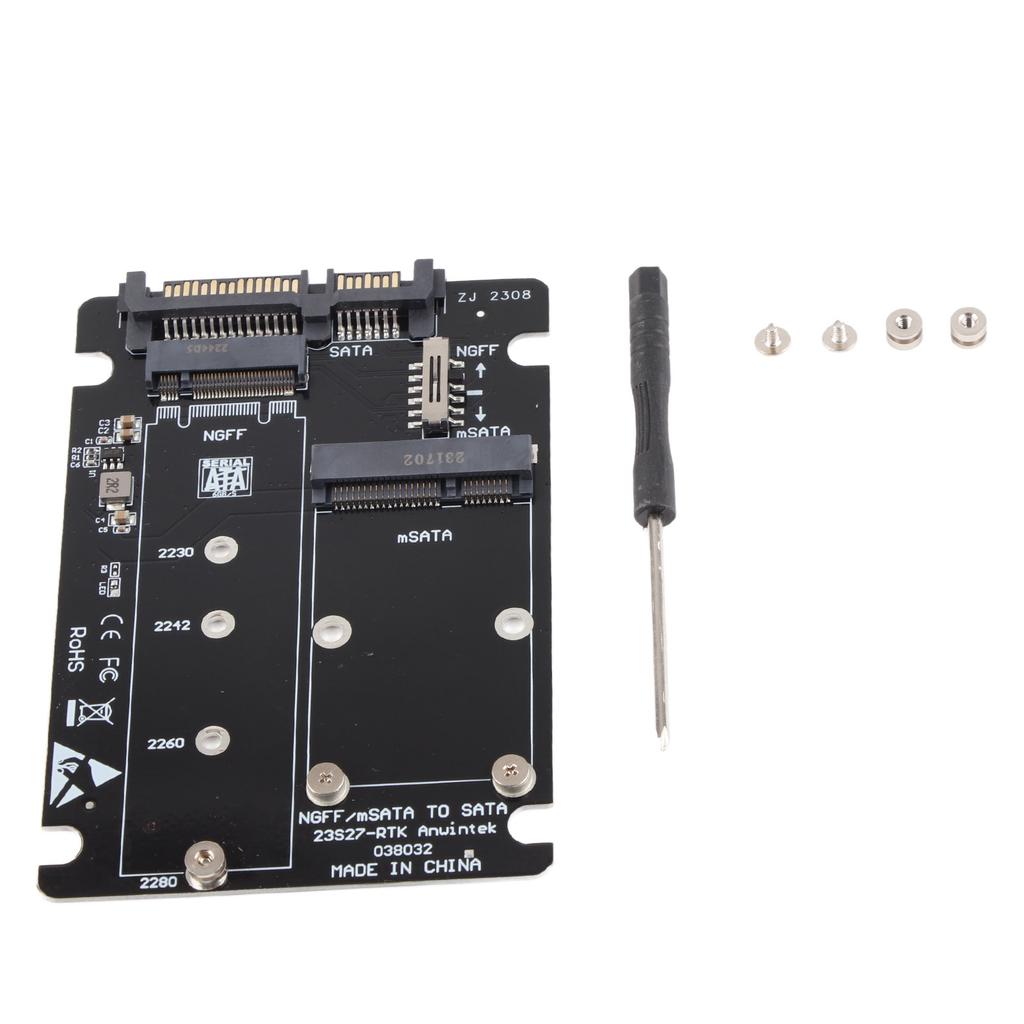 2 в 1 Mini M.2 NGFF & MSATA SSD to SATA 3.0 Hard Disk Adapter Converter Card