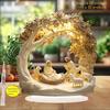 Desktop Decor Family Statue Jesus Tree Of Life Newborn Acrylic Flat Plate Desktop Decoration Ornaments For Home Decor