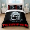 Terrifier Art the Clown Bedroom 3Pcs Bedding Set Soft Bed Sheet Pillowcases Home Bedding Decoration