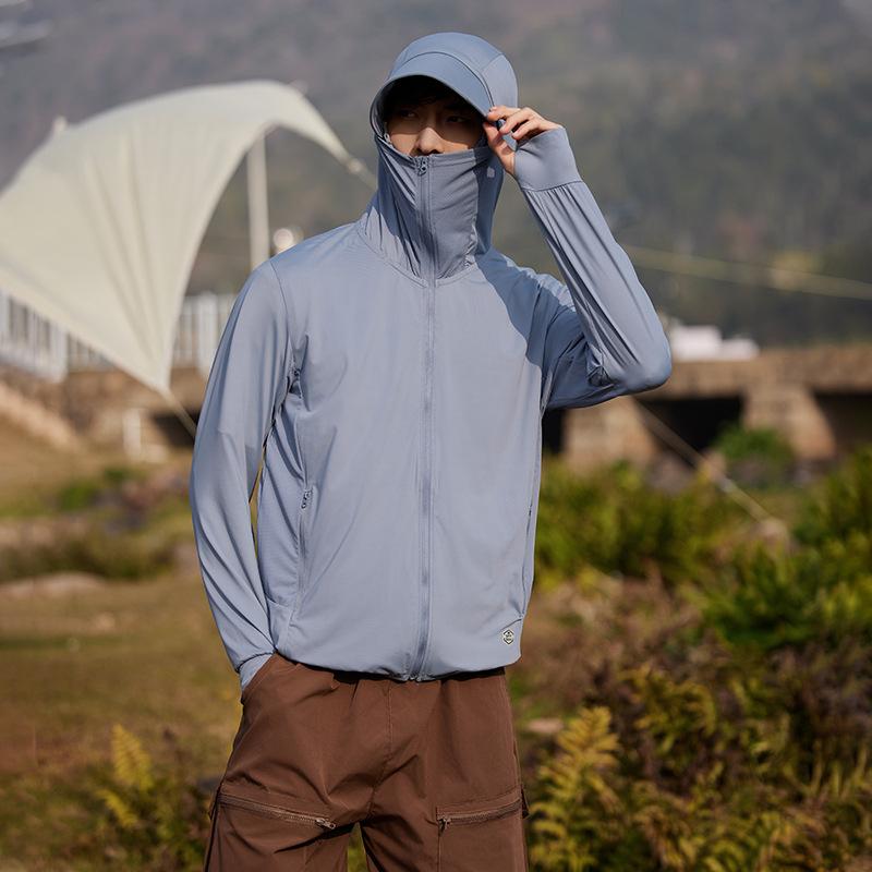 Одежда от солнца из ледяного шелка Женская одежда из оригинальной пряжи 'облако' С ощущением льда UPF50+ одежда от солнца Защита от УФ-лучей Съемный козырек Одежда для кожи