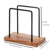 Household Iron Tissue Rack Desktop Wooden Storage Tissue Base Vertical Restaurant Napkin Rack Simple Storage Rack