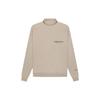 Fear of God Essentials Fleece Pullover With Reflective Logo Unisex Sweatshirt String Tan FOG-FW21-146