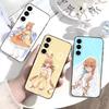 La Corda d'Oro Кавайный Чехол для Телефона Черный Силиконовый Мягкий Для Samsung Galaxy A73,A72,A71,A70,A53,A52,A51