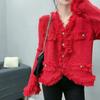 Cardigan Sweater 2022 Spring V-neck Solid Color Knitting Open Sweater Coat Sweet Top