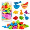 Popular Rainbow Count Dinosaur Early Education Cognition Mengshi Early Education Toys Rainbow Dinosaur Toys Bucket