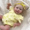 Золотые волосы Имитация игрушки Кукла реборн с желтым ажурным дизайном одежды для детей Праздничный подарок