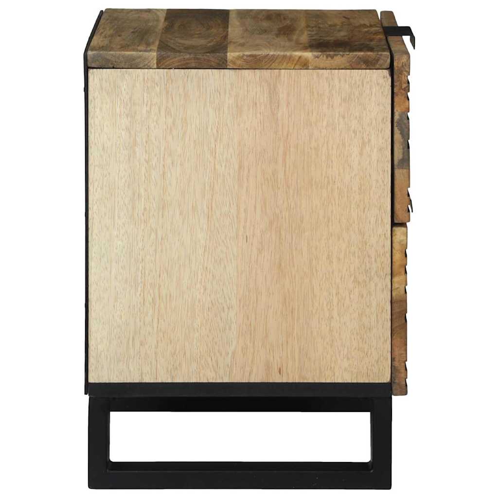 Nightstand Set 2 pcs Natural 40 x 33 x 46 cm Wood Based Material
