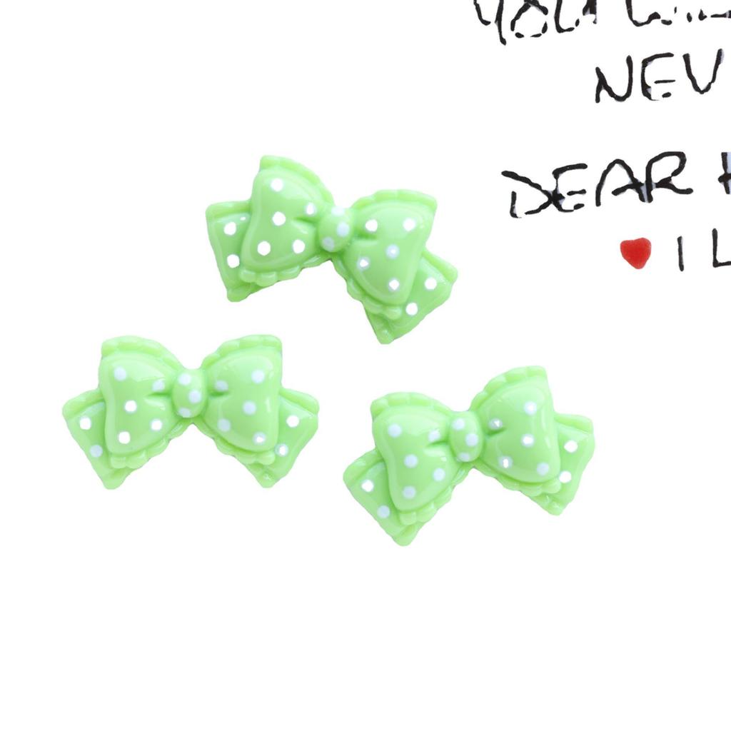 Украшения из смолы в виде банта в горошек для самостоятельного украшения чехла для телефона