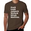 Kaz & Inej & Jesper & Wylan Nina Matthias. (Six of Crows Inverse) T-Shirt blanks sports fans mens clothing