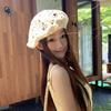 Japanese Style Flower Hat Breathable Crochet Knitted Cap Elegant Hollowed Out Beret  Party