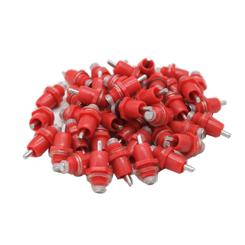 50 Pcs Poultry Chicken Nipple Drinker Automatic Waters Spring Type Drinking Fountain Mouth Water Poultry Farming Equipment20