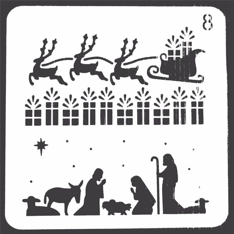 Полезный альбом, кружевная линейка, рождественское ремесло, практический шаблон для рисования, рисунок, полый трафарет «сделай сам»