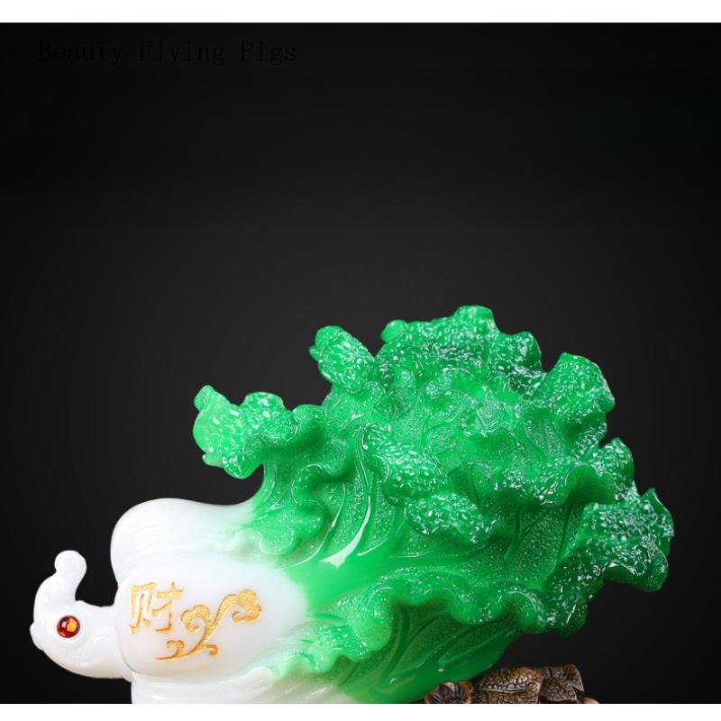 1 шт. смоляные нефритовые украшения в виде капусты в китайском стиле для дома, гостиной, офиса, настольных украшений, подарков на открытие и новоселье