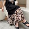 MODIQUE Summer Plus Size New Women Loose Bear Printding Floral Pleated Patchwork Long Dresses Female Casual Short Sleeve O-Neck Dresses