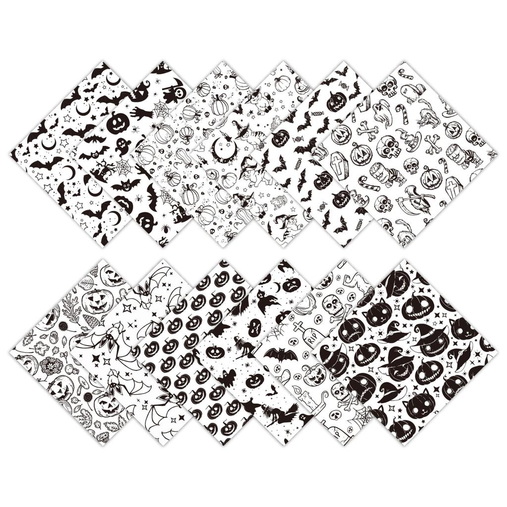 Halloween Pattern Paper Set, Decorative Paper For Card Making, Crafting, Scrapbooking, Decoration