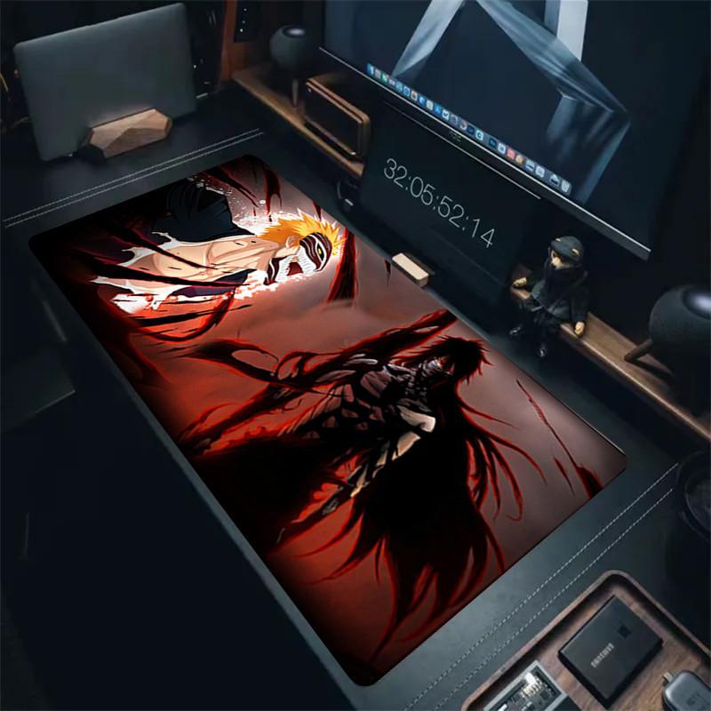 HD Anime Mousepad XXL Bleach Mouse Pad Kurosaki Ichigo Large Computer Mause Mat Rubber Manga Deskmat 40x90CM Big Laptop Mats