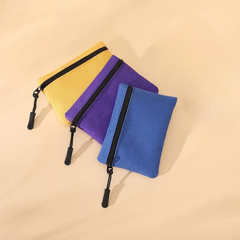 Oxford Cloth Coin Purse Women Zipper Coin Pouch Key Earphone Data Cable Card Bag Credit Card Holder Kids Mini Cute Purse