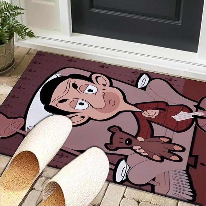 Mr. Bean's Adventure Office Rug Chair Mat, Game Carpet, Suitable for Front Door, Bedroom, Living Room, Desk, Holiday Gift