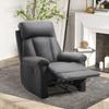 Recliner TV chair with reclining function, manually adjustable relaxation chair made of faux leather for living room, black