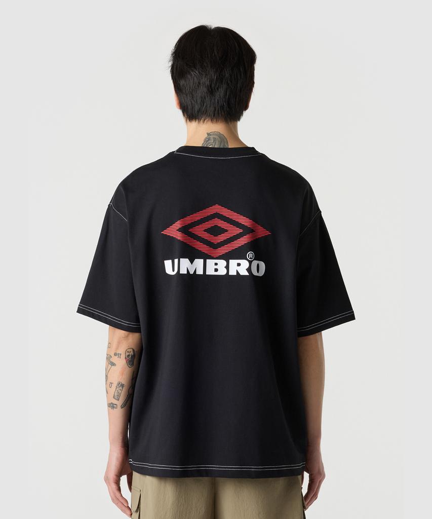 UMBRO Хрустящая таслановая футболка с логотипом, короткий рукав, черная Ur224Crs59 (Тип B)