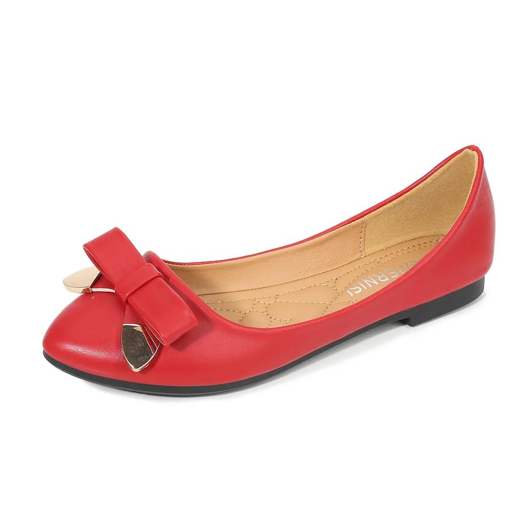 Женские туфли на одну ногу с острым носком и небольшим носком на плоской подошве, повседневные туфли с бабочкой и цветком на плоской подошве, размер 46