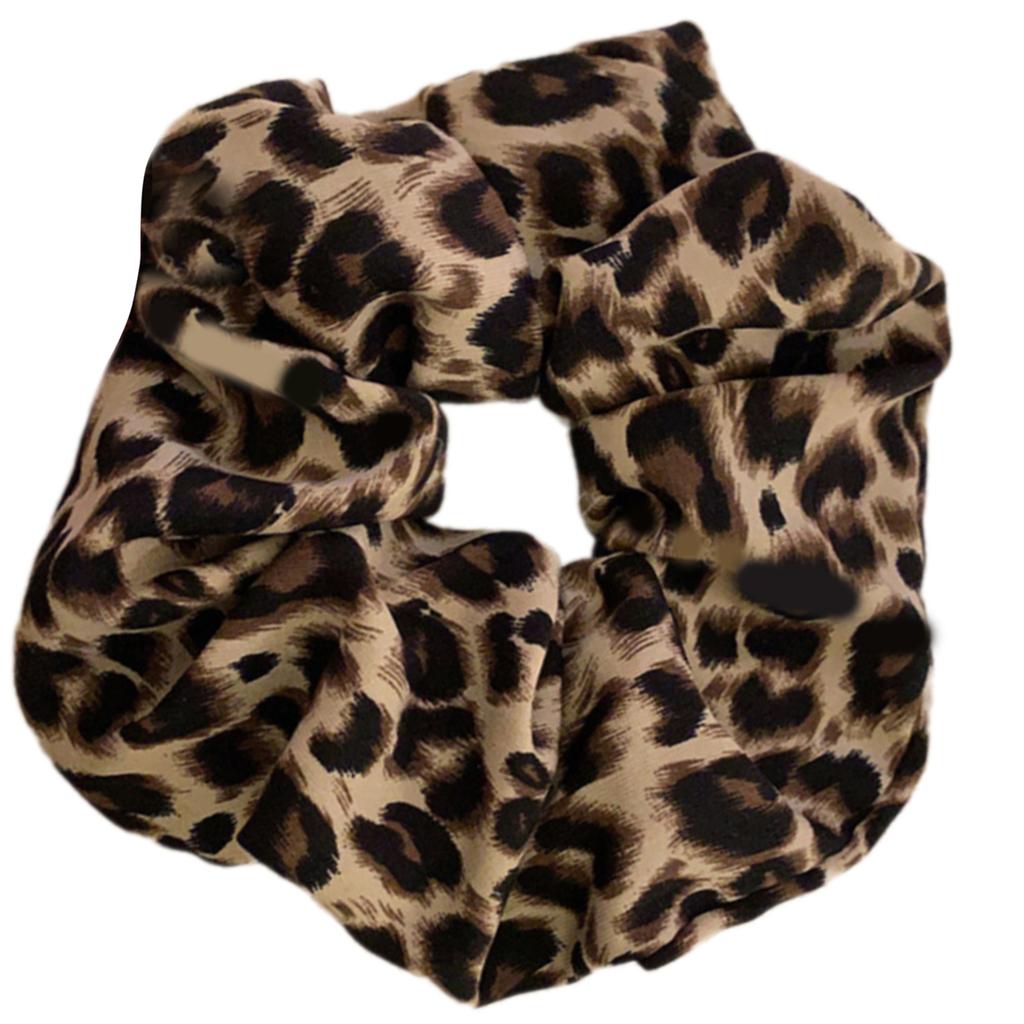 Stylish Scrunchies Leopard Print Hair Ties Comfortable Elastic Bands Styling Hair Accessories for Women and Girls