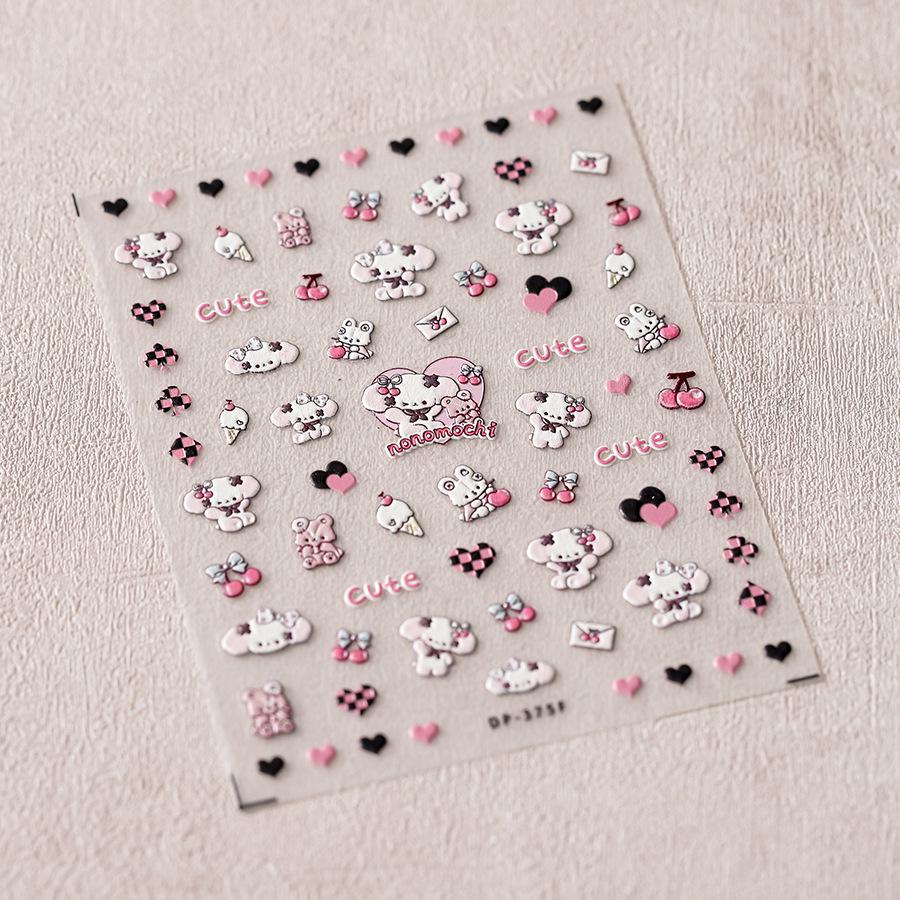 1pcs 5D Bronzing Retro Star Nail Art Stickers Luxury Gold Silver Fire Pattern Nail Decorations Transfer Decals DIY Accessories