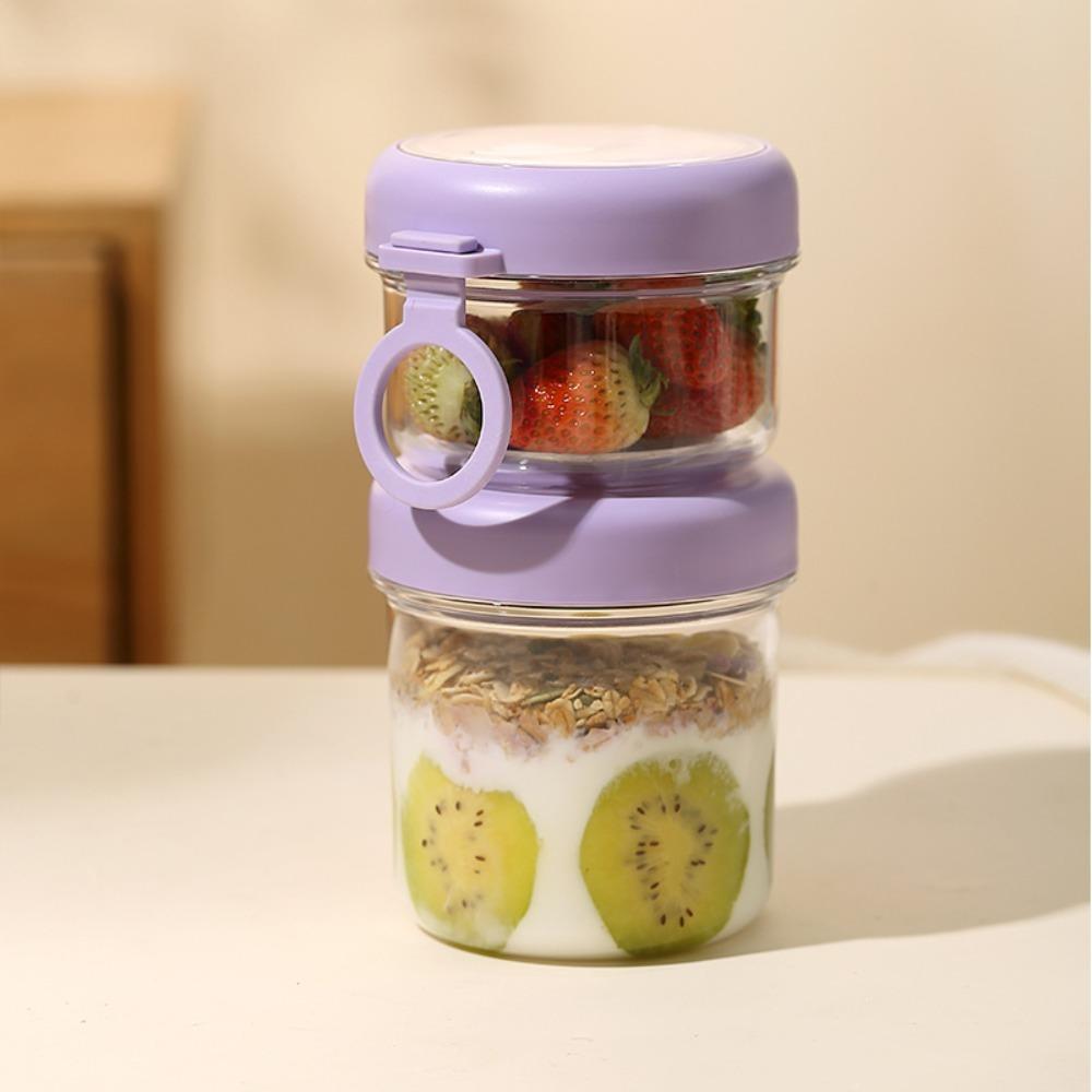Removable Salad Cup Transparent Food Storage Container Portable Breakfast Cup Office