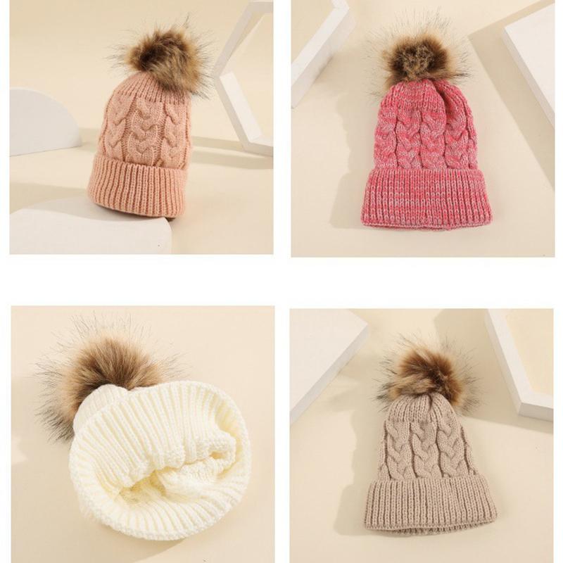 Новые осенне-зимние детские шапки для новорожденных, вязаная детская шапка-купол, теплая шапка для девочек и мальчиков, однотонная универсальная детская шапочка для мам и детей
