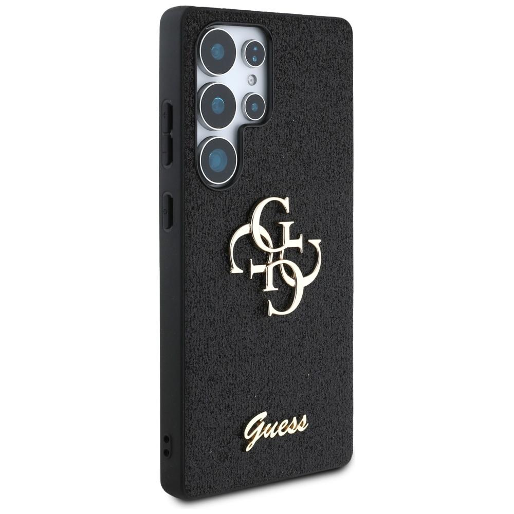 Guess Fixed Glitter Big 4G Metal Case for Samsung Galaxy S25 Ultra Black