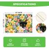 Artoid Mode Tulip Flowers Cat Spring Placemats Set of 4, 12x18 Inch Seasonal Summer Holiday Table Mats for Party Kitchen Dining Decoration